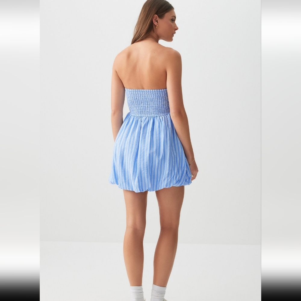 Blue Striped Dress Medium